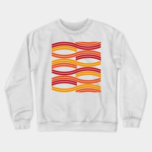 Pattern with red, orange and yellow ribbons Crewneck Sweatshirt